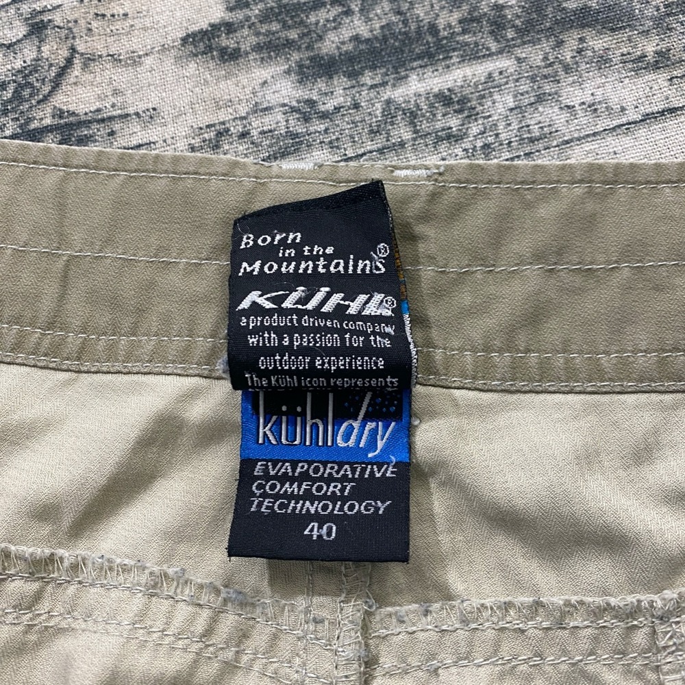 Kuhl Mens 40 Renegade Shorts Kuhl Dry Vintage Y2K 7 Pocket Utility Brown - Picture 9 of 10